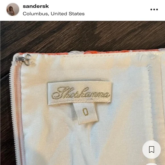 SOLD - Shoshanna Coral Reef Mini Dress - Picture 6 of 8